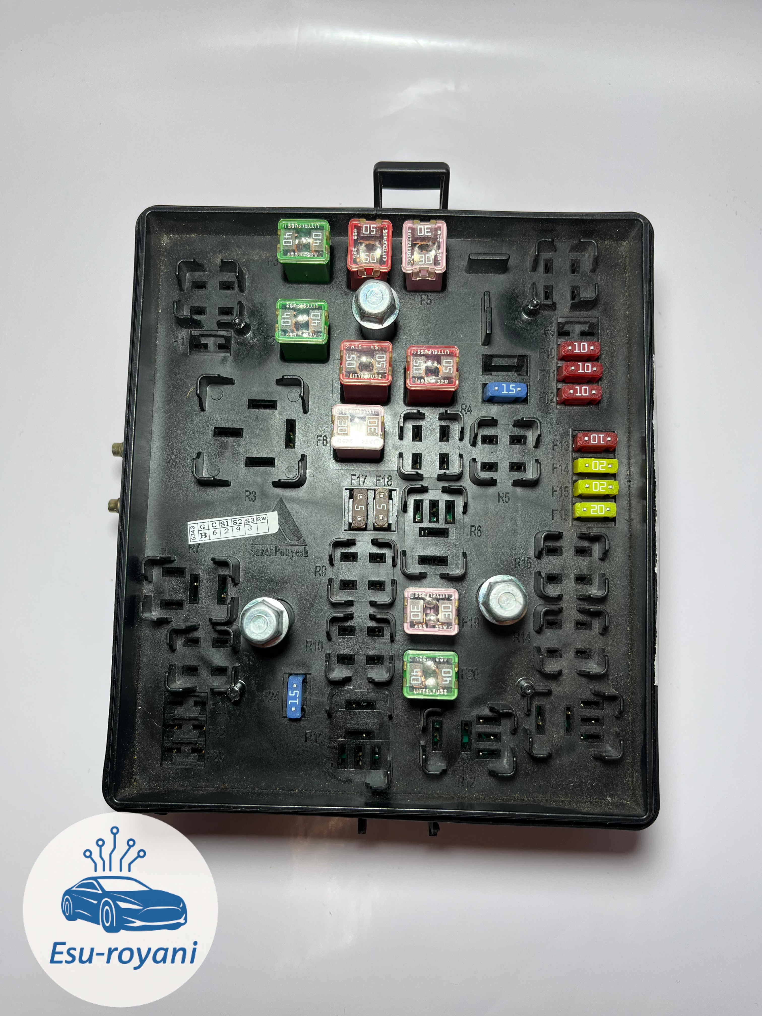 جعبه فیوز داخل موتور پژو پارس سازه پویش EBB